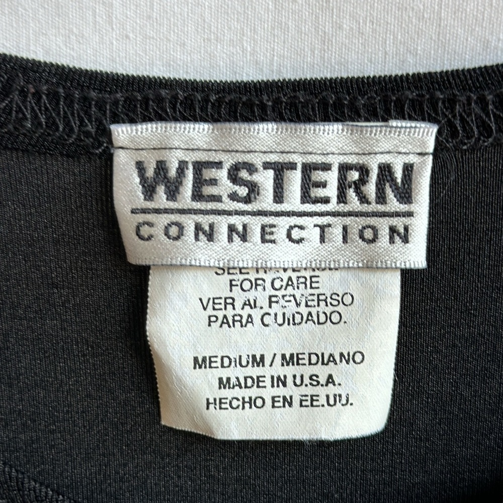 Western Connection short sleeve black top, size M - Picture 5 of 7